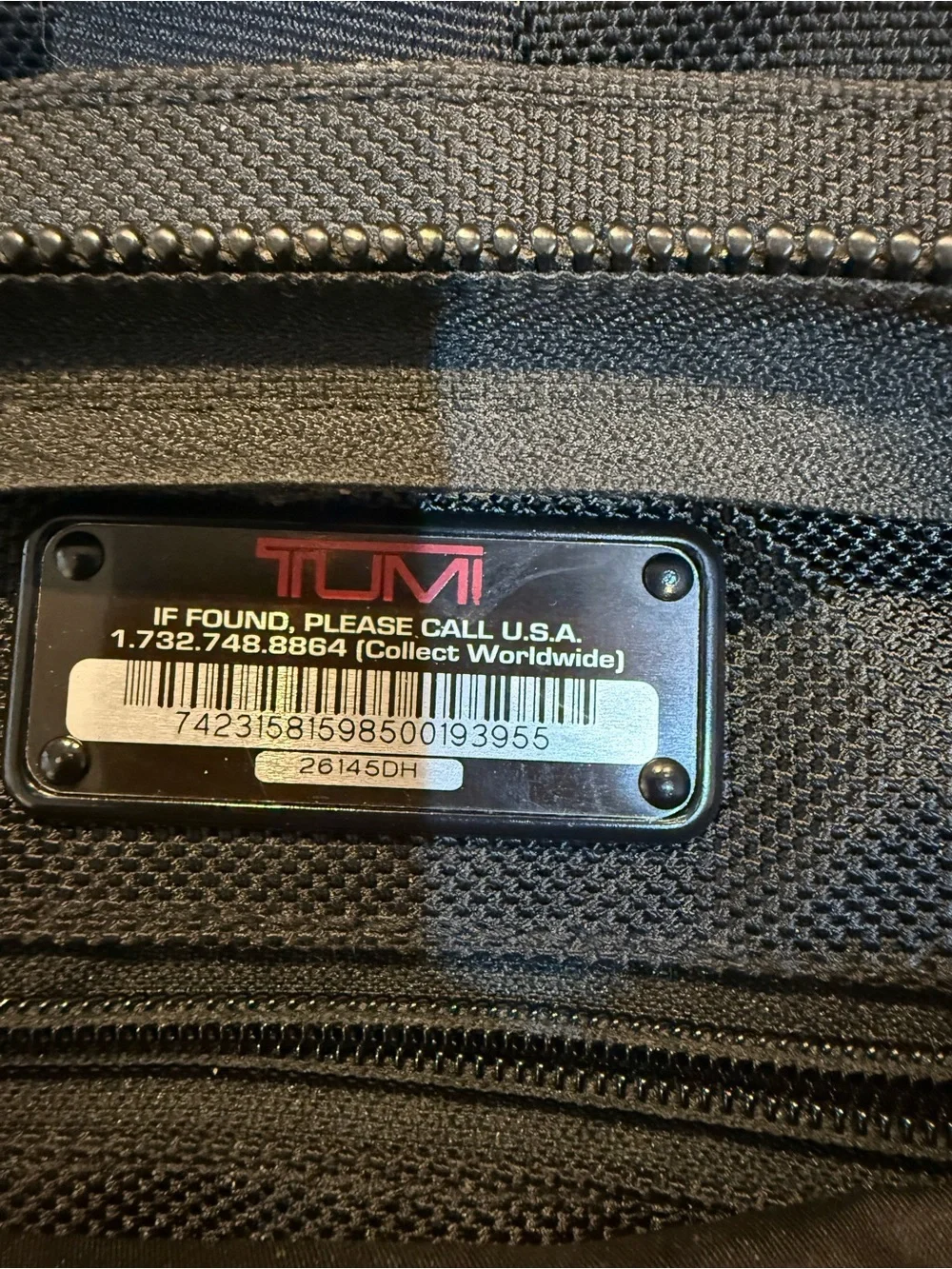 Tumi Alpha 2 T Pass Briefcase 26145DH Black Ballistic Nylon Bag Laptop Sleeve